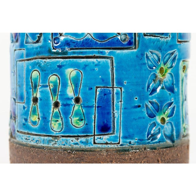 Blue Vintage Italian Table Lamp by Aldo Londi for Bitossi, 1960s For Sale - Image 8 of 15