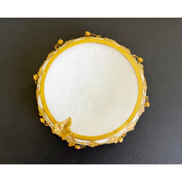 1960s 1960s Italian Alabaster & Filagree Ashtray Vide Poche For Sale - Image 5 of 13