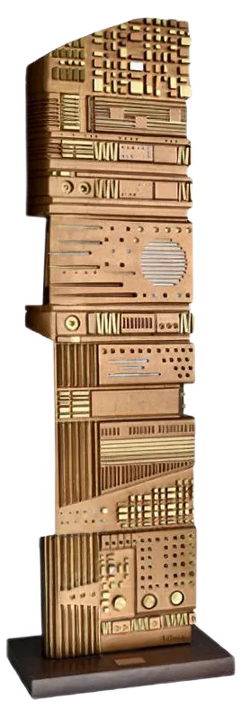 Italian Wooden Sculpture by Gianni Pinna, 1981