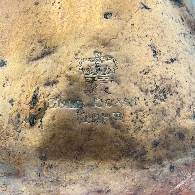 Copper Antique 1898 British Government "Gold Coast" Victorian Copper Haystack Ale Jug For Sale - Image 8 of 9