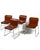A rare pair of Italian chairs from the 1970s, featuring tubular chrome frames and one-piece leather slings. The design is...