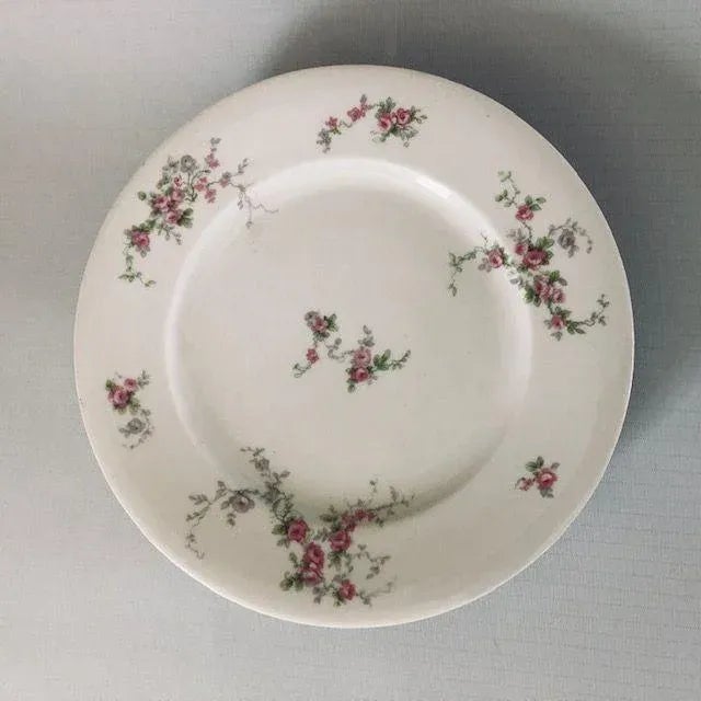 Vintage set of 4 fine china floral 9.75"D Plates , Makers mark reads " Limoges GDA France " , in excellent condition.