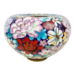 Vintage Floral Cloisonné Bowl