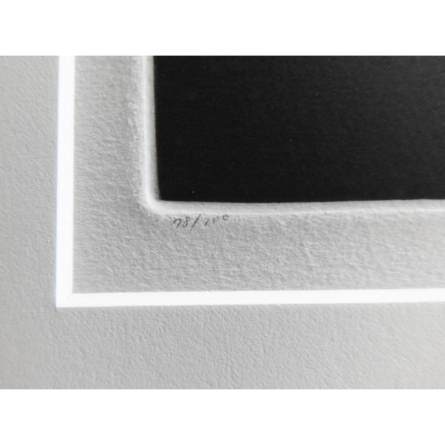 Late 20th century mezzotint on black paper of green apples still life by Tomoe Yokoi (b. 1942) Japan. Signed in pencil and...