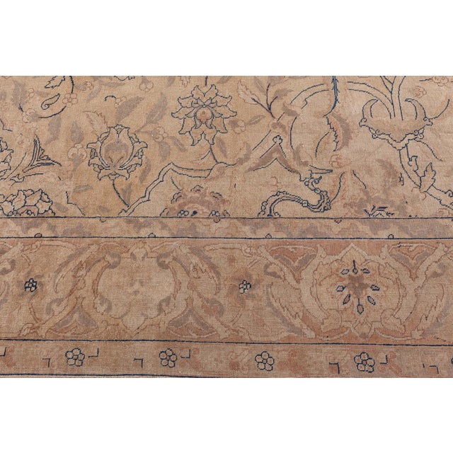 Antique Persian Tabriz Handmade Wool Rug For Sale In New York - Image 6 of 9
