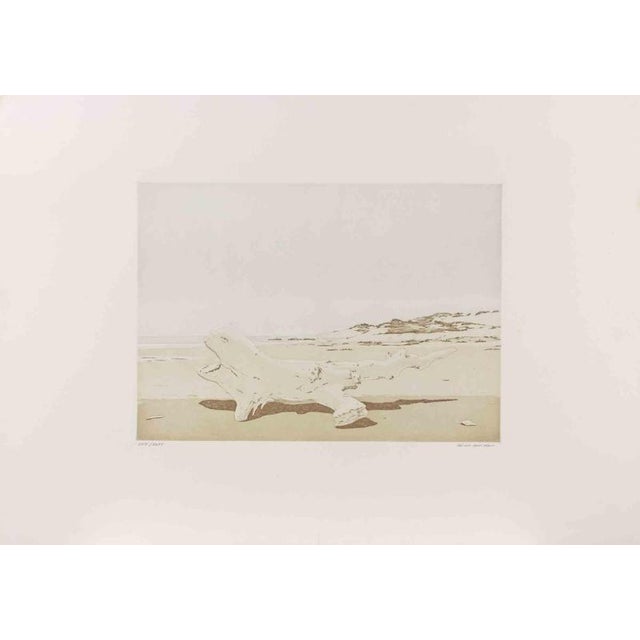 Gino Guida, Seaside, Etching, 1980s For Sale - Image 3 of 3