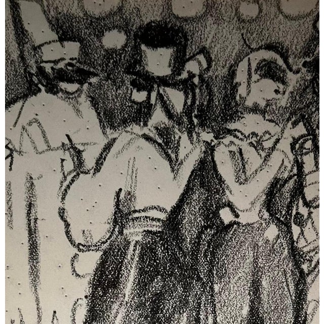 Benjamin II Vautier, Meeting, Graphite on Paper For Sale - Image 3 of 8