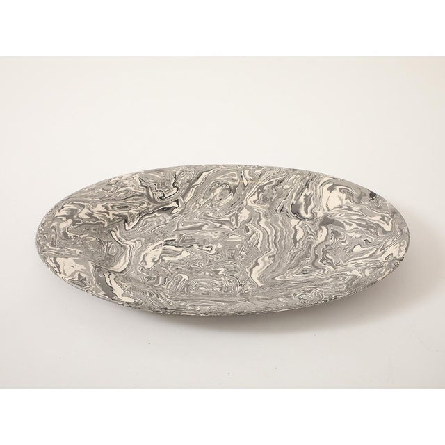 Traditional Vintage Marbleized Platter I For Sale - Image 3 of 10