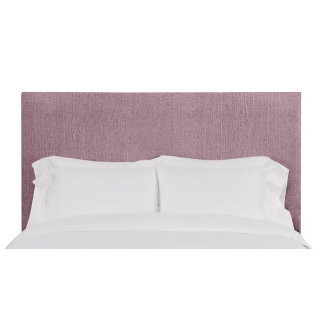 Hadley King Headboard, Plum Linen For Sale