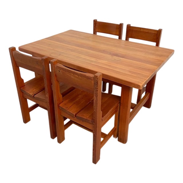 Vintage Table and Chairs, 1960s, Set of 5 For Sale