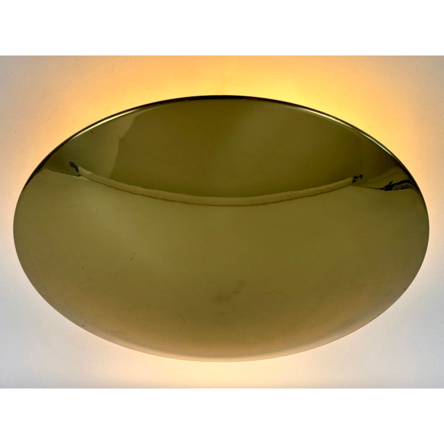 Gold Large Mid-Century Brass Flush Mount by Florian Schulz, Germany, 1970s For Sale - Image 8 of 18