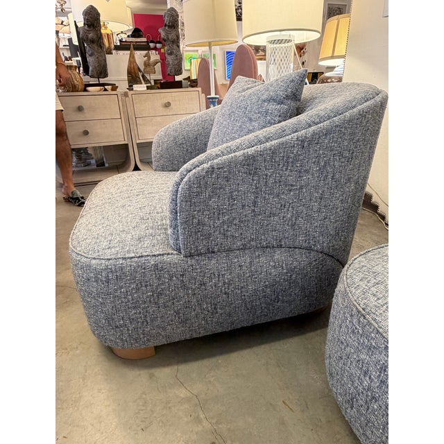 2020s Matteo Nunziati Custom Made Italian Rubelli Velour Armchairs a Pair For Sale - Image 5 of 8