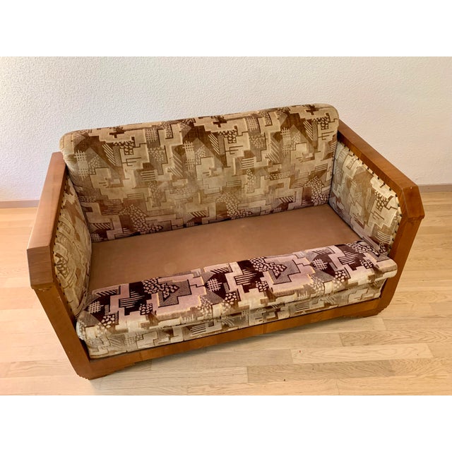 1920s Art Deco Italian Sofa Set in the style of Fortunato Depero, 1920s, Set of 3 For Sale - Image 5 of 18