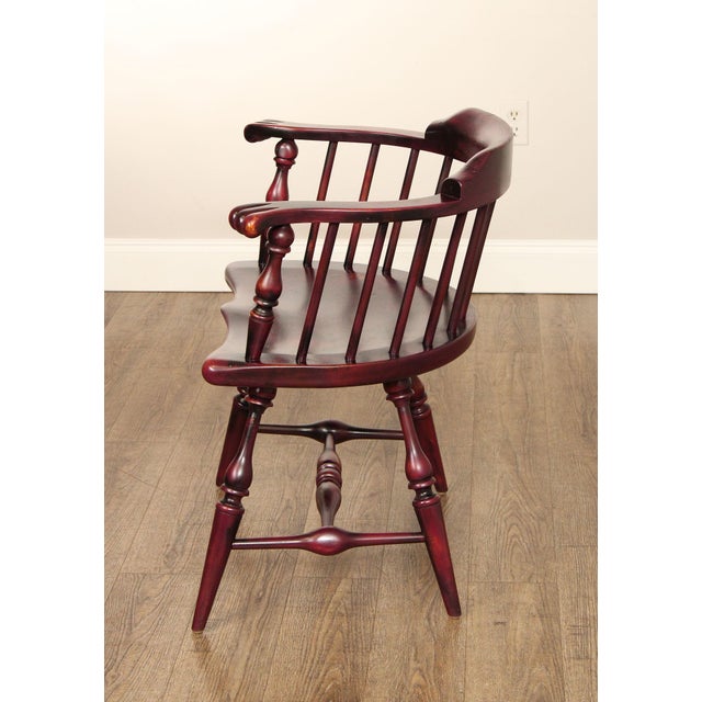 Duckloe Bros. Vintage Pair of Distressed Finish Low Back Armchairs For Sale - Image 12 of 12