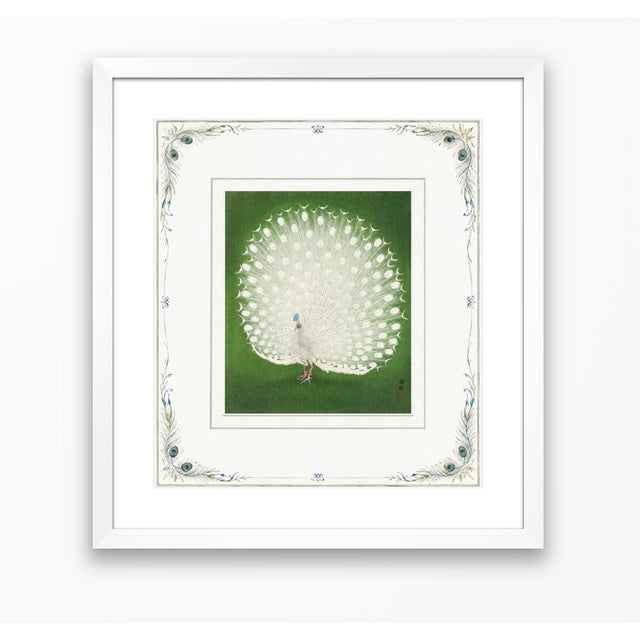Japanese White Peacock After Ohara Koson Fine Art Print 16 X 18 For Sale - Image 11 of 11