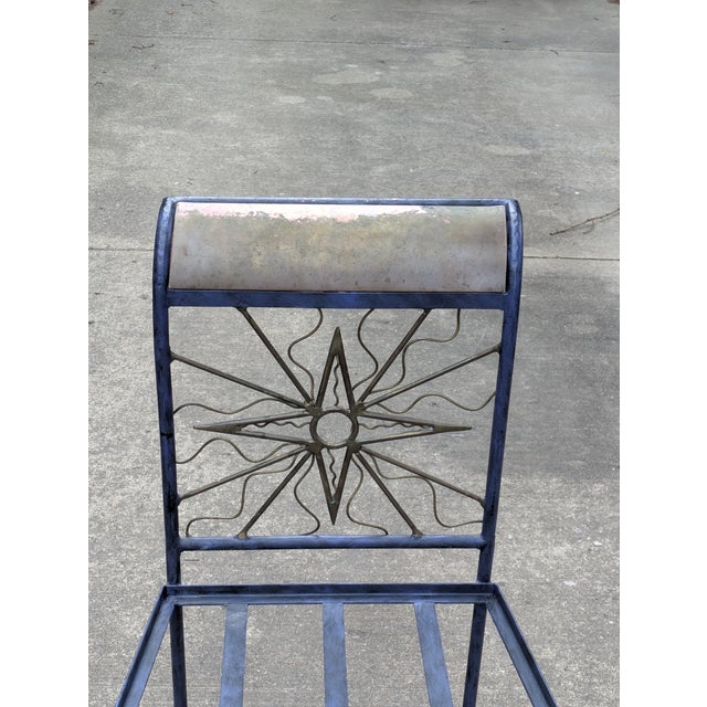 Contemporary 1990s Mario Villa Designer Sun Chair Brass and Iron For Sale - Image 3 of 11
