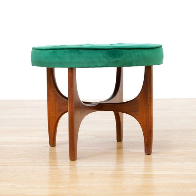 1960s 1960s Mid Century Astro Vanity Stool by G Plan in Teak & Jade, Attributed For Sale - Image 5 of 7