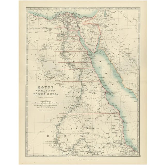 Map of Egypt and Lower Nubia, 1903 For Sale