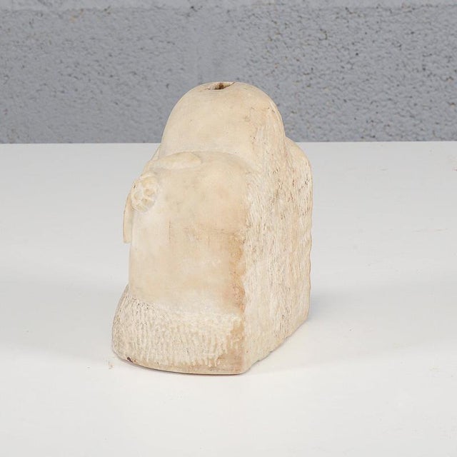 19th Century Stone Base with Carved Leaf Motifs, Italy, Late 19th Century For Sale - Image 5 of 10