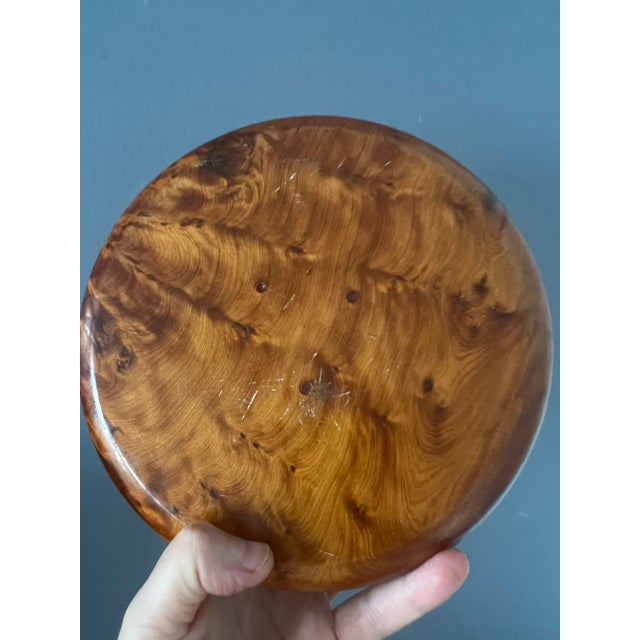 1960s Lidded Burl Wood Box For Sale - Image 10 of 11