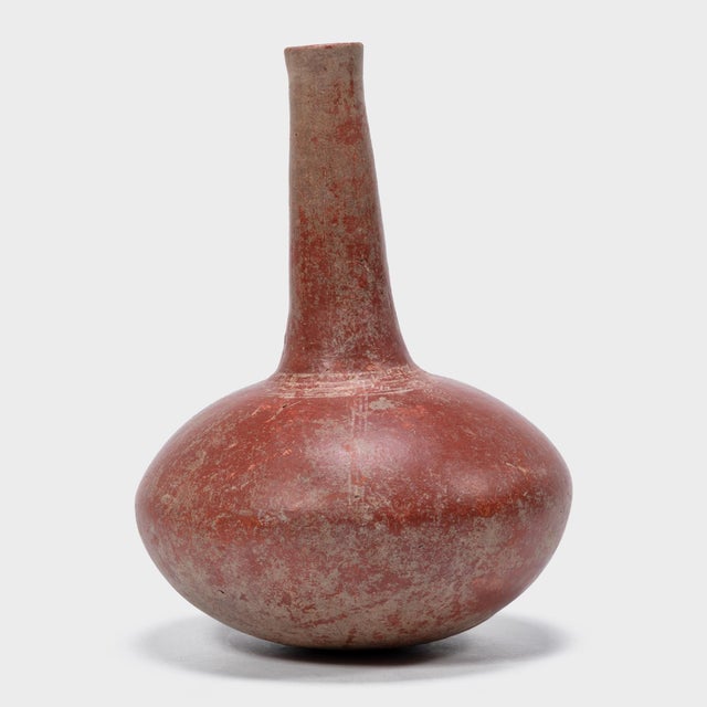 Abstract Antique African Redware Gooseneck Vase For Sale - Image 3 of 5