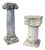Pair of Rustic Plaster Neoclassical Column Pedestals For Sale