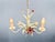 Vintage Metal Floral Chandelier, France, 1970s For Sale - Image 6 of 12