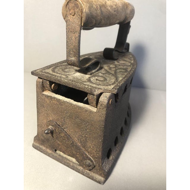 Antique Cast Iron Charcoal Griddle For Sale - Image 5 of 14