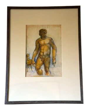 French 1940's Gouache on Paper