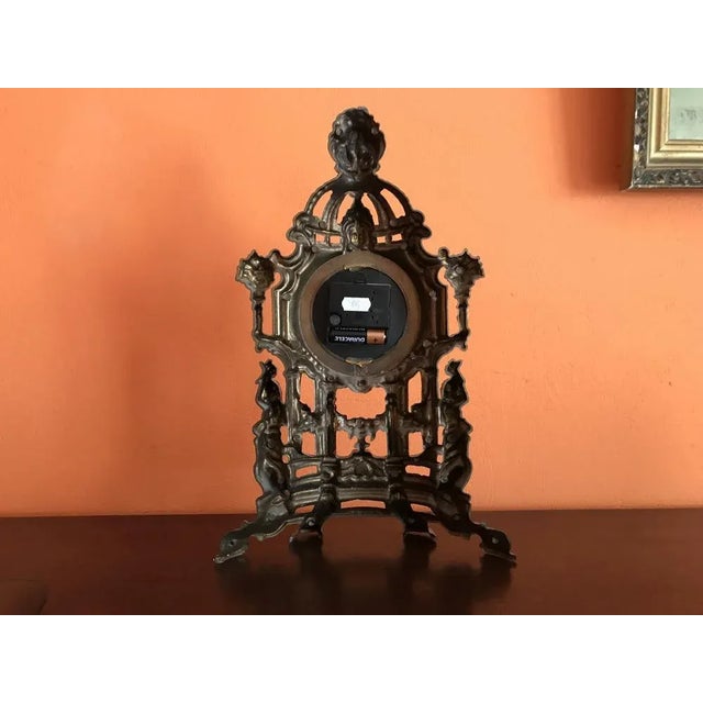 Metal Fireplace Wall Clock, 1970s For Sale - Image 3 of 10