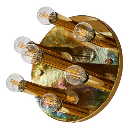 Brass Wall Lamp from Sölken Leuchten, 1970s For Sale