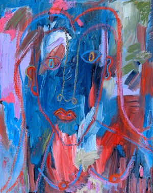 "November" Contemporary Figurative Abstract Oil Painting by Monica Shulman