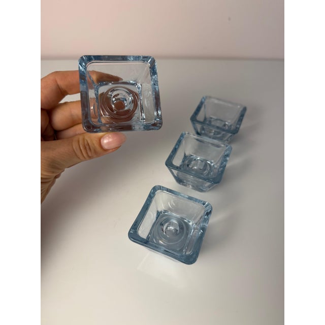 Glass Glass Skjold Candlestick Series by Per Lütken for Holmegaard, Set of 4 For Sale - Image 7 of 11