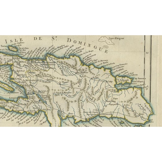 Black Antique Caribbean Map, 1775 For Sale - Image 8 of 12