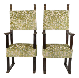 Antique High Period Style Armchairs, 1800s, Set of 2