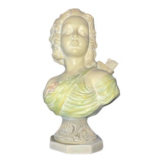 Ceramic Bust of Diana the Huntress For Sale