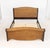 Ebonized Wood and Woven Rattan Queen Sized Sleigh Bed, scrolled headboard and foot. 43" H x 93" L x 63" W. Provenance:...