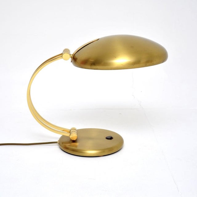 Mid-Century Modern Vintage Bauhaus Brass Desk Lamp from Egon Hillebrand, 1970s For Sale - Image 3 of 9