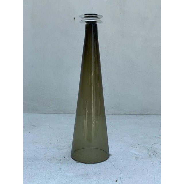 Hand-Blown Glass Candlestick Holder, Signed & Dated For Sale - Image 4 of 12