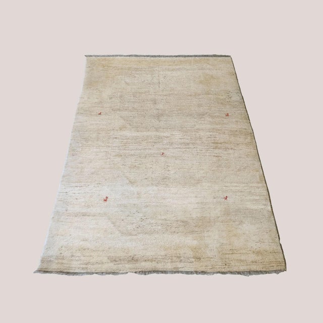 Vintage Middle Eastern Gabbeh Rug in Hand-Knotted Wool, 1960s, in Good conditions. Designed 1960 to 1969