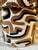 Mushroom Ottoman in "Serpentine" Specialty Fabric For Sale In San Francisco - Image 6 of 10