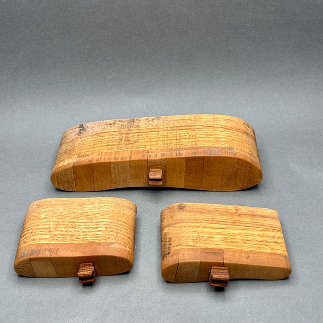 Vintage MCM Sculptural Oak Bandsaw Box With Three Drawers For Sale - Image 9 of 9