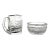 Late 20th Century Waterford Crystal Creamer and Open Sugar Bowl Set For Sale