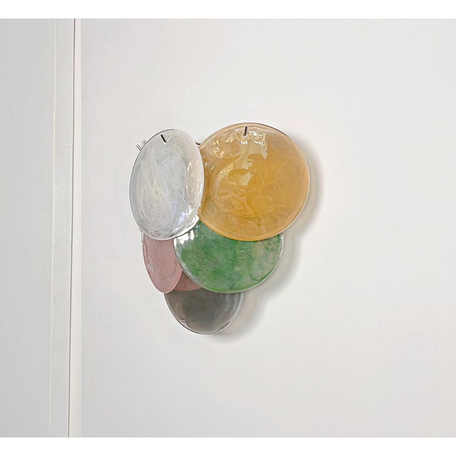 Green Alabaster Glass Wall Sconces, 1990s, Set of 2 For Sale - Image 8 of 16