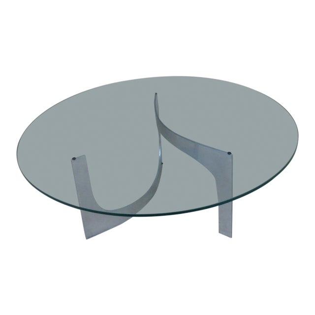 Mid Century Modern Aluminum Sculptural Table by Knut Hesterberg by Bacher Tische For Sale