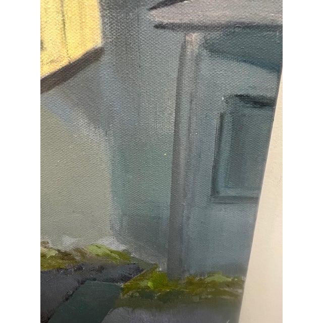 "The End of the Road" Contemporary Impressionist Cityscape in Grays and Orange by Mill Valley Artist Mary Anne McKernie For Sale - Image 9 of 11