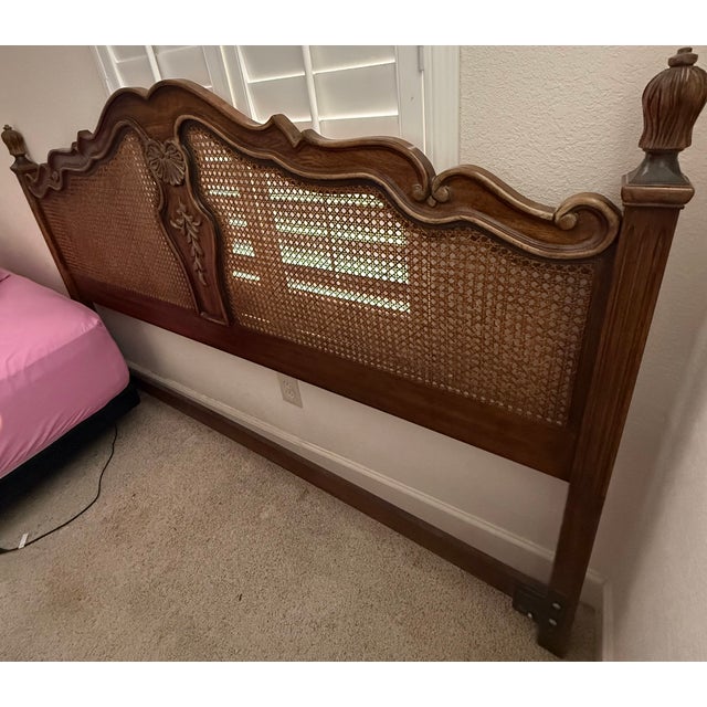 French Provincial Century Drexel Heritage Brittany Collection French Provincial King Headboard For Sale - Image 3 of 9