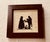 Glass 1980s Cecil Cox Hand-Cut Scissor Silhouette on Early 1900s Sc Ledger in Faux-Grained Frame For Sale - Image 7 of 12