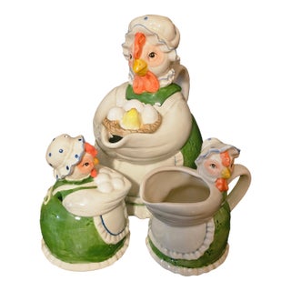 Vintage Otagiri Porcelan Tea Service - Hens and Chicks For Sale