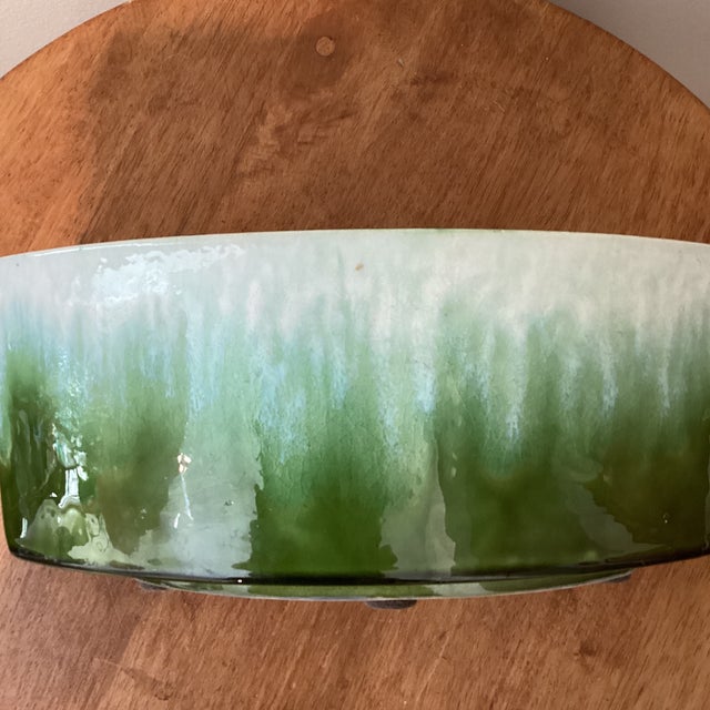 Army Green Unique Japanese Ceramic Flowers Vessels With Green Glaze Tetsu Suzuki Style For Sale - Image 8 of 12